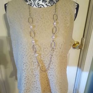 Banana Republic size 14 cream blouse